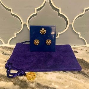 Tory Burch Gold Logo Studs